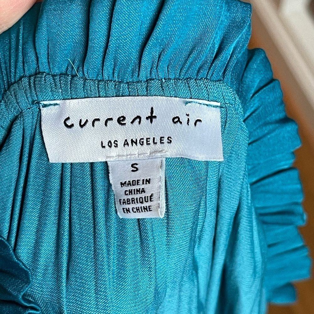 Current Air Cara Sleeveless Pleated Mini Dress Turquoise Size S - Picture 10 of 16